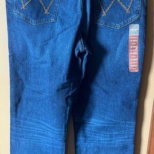 Teenager Wrangler Retro  Relaxed Boot Fit Jeans in Deep Blue 18 Regular